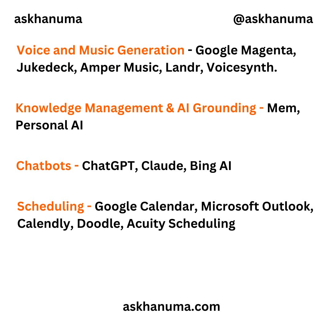These AI tools help you complete work easily and quickly.

If I miss any better tool than these, please let us know in the comment section.

For more information like this, follow me @askhanuma

#digialmarketingtips #AITools #seo #ai #digitalmarketingexpert #india #askhanuma