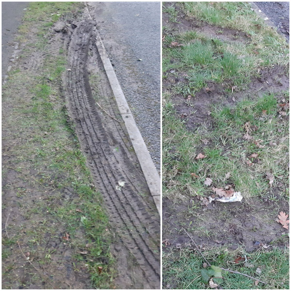 Pavementsforpe2's tweet photo. #Morledge residents #Matlock have been wondering who has been damaging their grass verges. At least one of the culprits has now been identified. @derbyshiredales such a lack of respect for residents and their environment. Please return and repair the damage you have caused. https://t.co/5uUZ4JOIc2