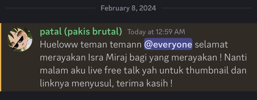 Ada yang udah kangen ama saya 😋?