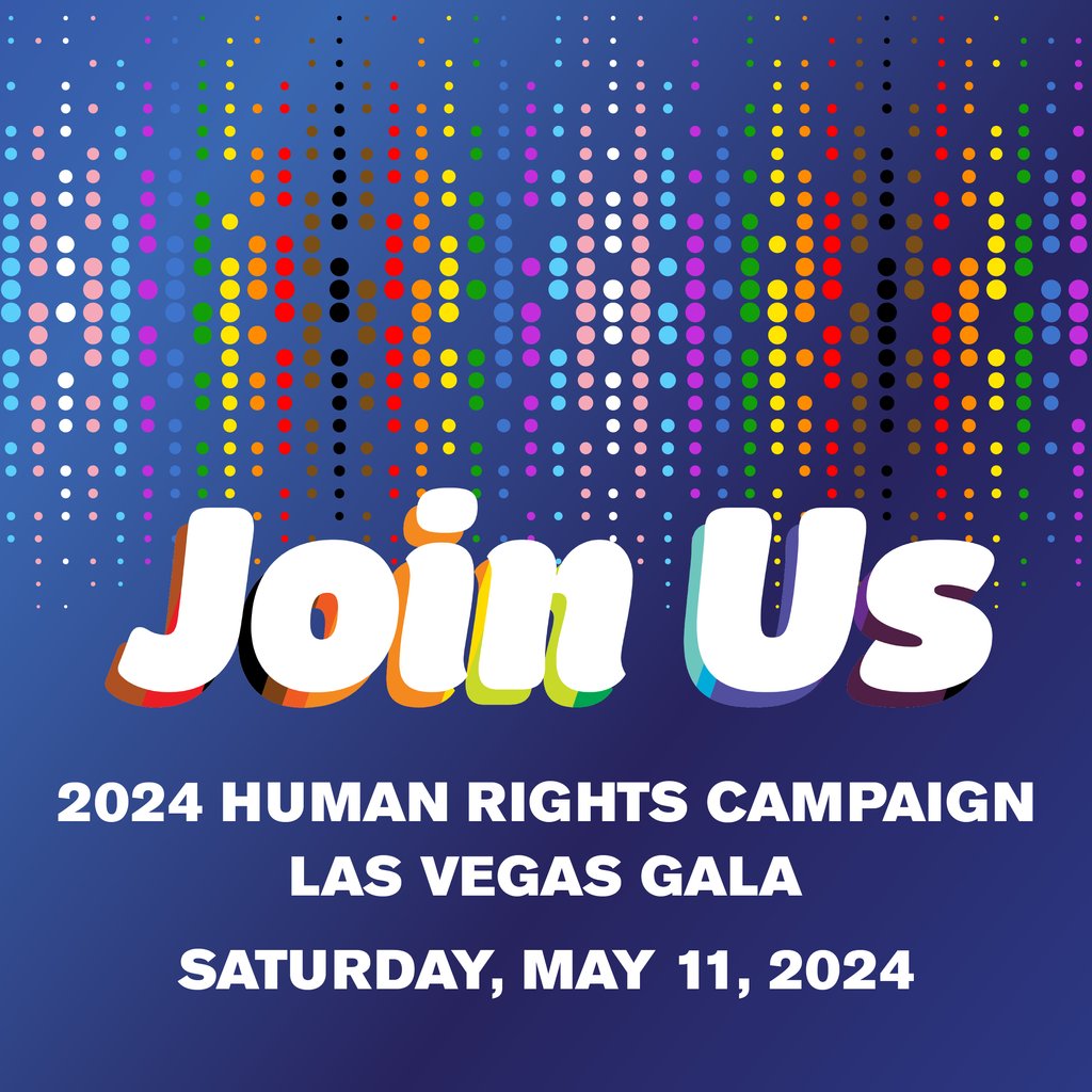 Join us for a celebration of equality at the 2024 #HRC Las Vegas Gala on May 13. The support generated from this event will help fuel the work for equality. tiny.cc/HRCLasVegasGal… Venue TBD #HRCLasVegas #LGBTQ #LGBTQIA #Pride #Equality #WithoutException #HRCDinner