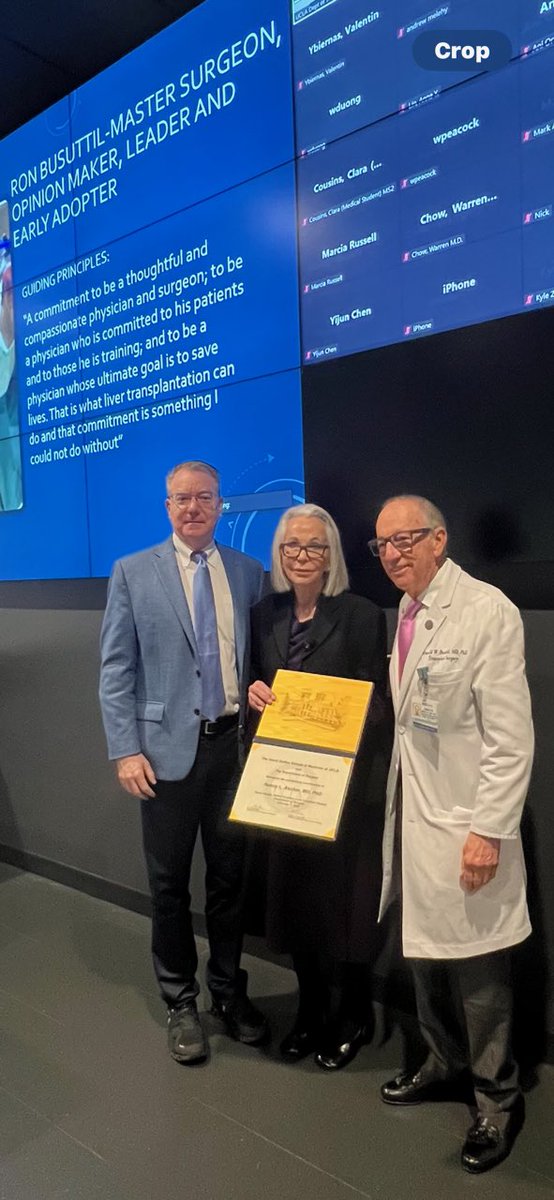 In her DOS Grand Rounds talk Dr Nancy Ascher gave a moving and impactful talk on innovators and early adopters and Ron Busuttil. Outstanding! Thank you Dr Ascher and UCLA DOS & DGSOM @UCSFMedicine @UCSFHospitals @dgsomucla @UCLAHealth @UCLASurgery