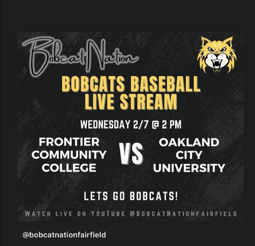 FrontierCC1976's tweet photo. Frontier Baseballs first Home Game of the season!
β°: 2:00 pm
π: Fairfield, IL
π Oakland City
Lets go Bobcats!
#FrontierBaseball #HomeGame #FairfieldIL #BaseballSeason #Bobcats #Bobcatnation #CollegeBaseball #GameDay #FrontierCommunityCollege #FCC https://t.co/lcILYa1MD2