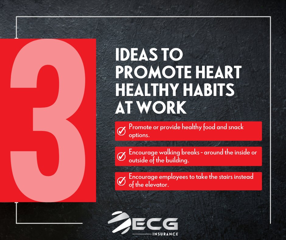 EcgInsurance's tweet image. It's #WellnessWednesday and as we continue through #AmericanHeartMonth, we're sharing three great reasons to promote heart healthy habits in your office. What steps have you taken to encourage heart healthy habits?
ecginsurance.com
#ECGInsurance #InsuranceMadeSimple