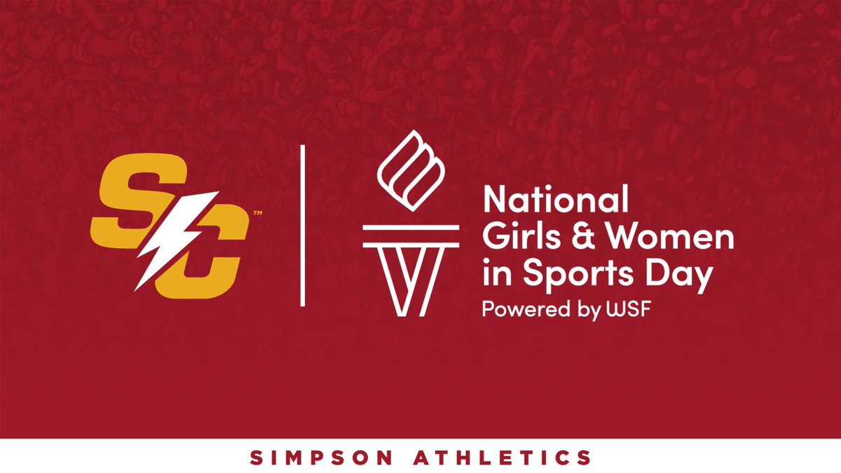 StormSports's tweet photo. Happy National Girls and Women in Sports Day!

Simpson Athletics would not be what it is without our female athletes, coaches, administrators, and support staff. We are proud to celebrate the women who have paved the way and inspire the next generation!

#NGWSD https://t.co/e6XjCAokOy