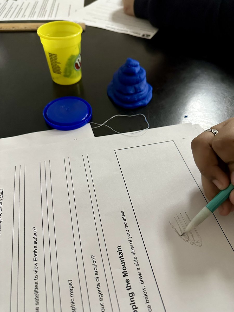 Mindi_Maturin's tweet photo. Read, build, measure, cut, sketch, create, explain your topographic map! @WISDBrabham #5Emodel #BeEPIC https://t.co/F3GifJgwQI