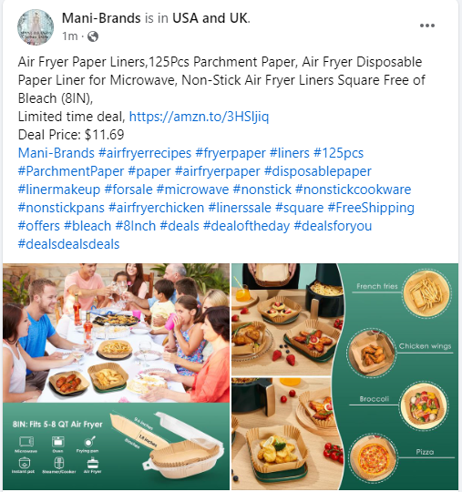 umargulzar210's tweet photo. Air Fryer Paper Liners,125Pcs Parchment Paper,
Limited deal, https://t.co/shj1GjckN2
Deal Price: $11.69
#ManiBrands #airfryerrecipes #fryerpaper #liners #125pcs #ParchmentPaper #paper #airfryerpaper #disposablepaper #linermakeup #forsale #microwave #nonstick #nonstickcookware https://t.co/iLmXY9P8Zo