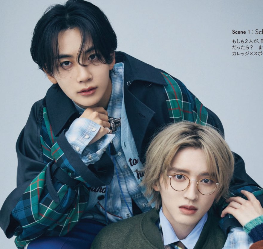 hime1004_'s tweet photo. the whole mens nonno interview is full of jeonghan babying and finding micchi cute and micchi admiring and fanboying over jeonghan😭😭 what a heartwarming interview. sooo content my heart is bursting!! thank you mens nonno for making this 日韓美duo's miracle collab happened😭💕 https://t.co/B73mGUYVwf