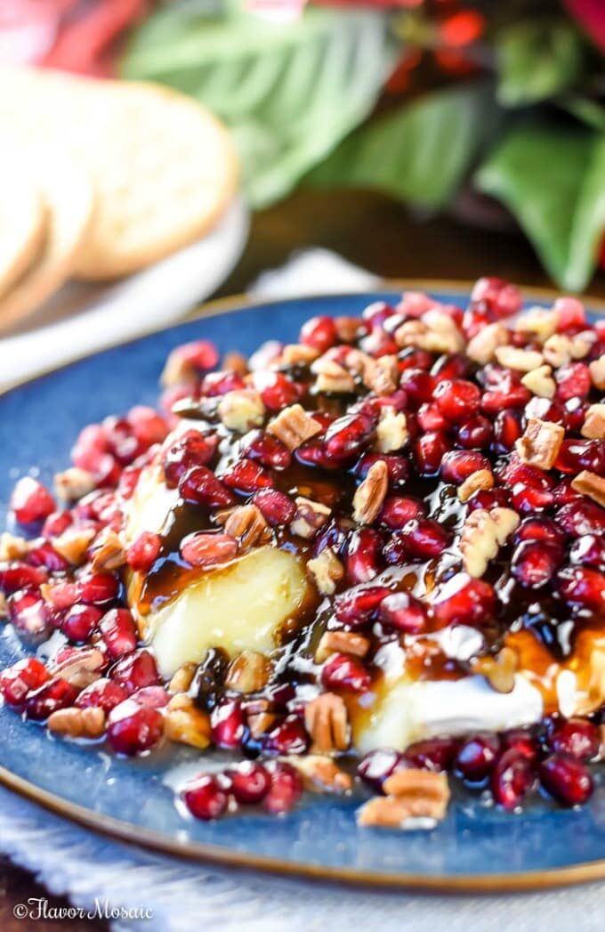 Recipe:==> flavormosaic.com/balsamic-jalap… 
You can impress your Valentine with this delicious gourmet Balsamic Jalapeño Pomegranate Brie Cheese that is ready in 5 minutes with only 4 ingredients.