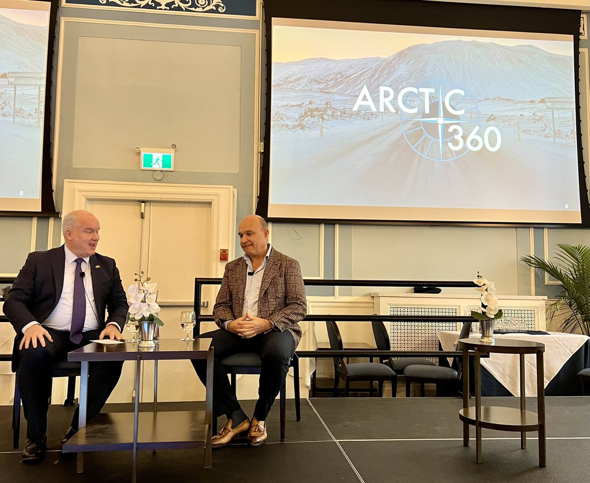 Erin O’Toole & Jim Balsillie talking about Arctic Future at @arctic360 #Arctic360conference2024