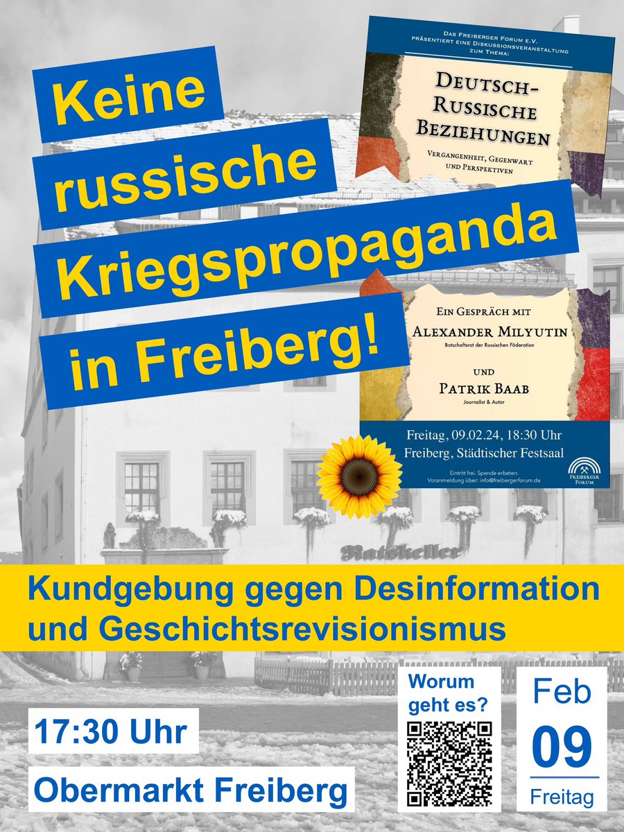 Ich fahre hin und hoffe, dass sich ganz viele anständige Menschen uns anschließen. In der Zeit, wo die Ukrainer tagtäglich getötet und terrorisiert werden, lassen wir solche ⬇️ Veranstaltungen in #Sachsen zu. Das ist empörend, beschämend und völlig inakzeptabel! #StayWithUkraine