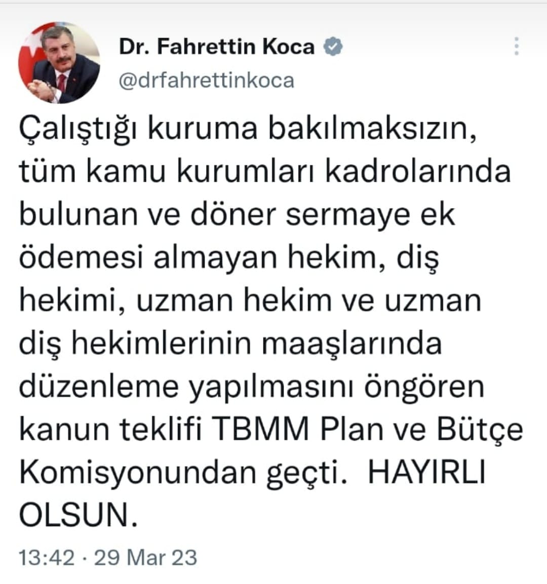 Sağlık işi Hekim işi değil ekip işidir. @kamsagder