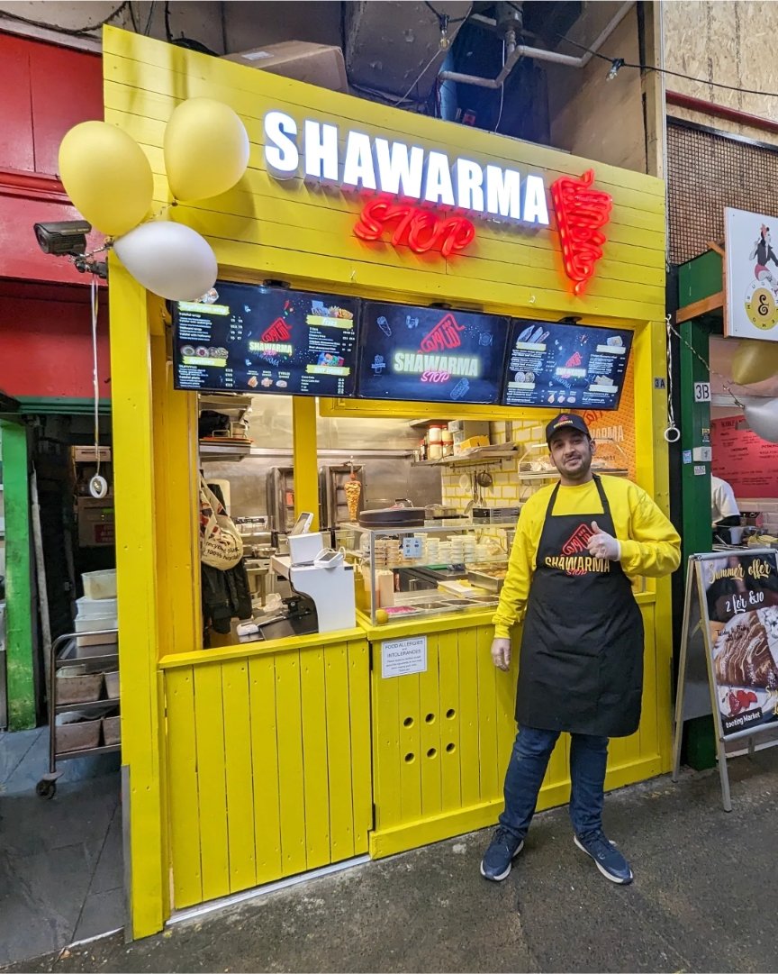 #NEWTOTOOTING: Shawarma Stop has opened in @TootingMarket (where Meza was previously located), serving Iraqi and Syrian style shawarma wraps, rice bowls and pies, falafel, sides and more! Veggie and vegan options are available and all food is halal. 1/2