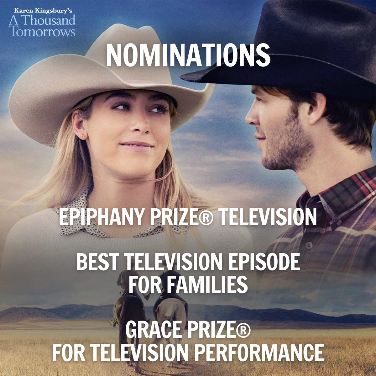 THREE NOMINATIONS for A Thousand Tomorrows!!! 🏆🏆🏆 Wow. Praise God! Can't wait to celebrate in person at the <a href="/movieguide/">Movieguide®</a> Awards this weekend in L.A. And I'm so happy you've loved streaming this series on <a href="/PureFlix/">Pure Flix</a>. ❤️🤠

"Three years? That's a thousand tomorrows, ma'am."