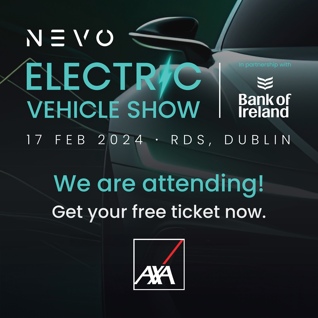 AXA are delighted to sponsor the @nevoireland Electric Vehicle Show at the RDS on Saturday 17th Feb. Please click here to register for Free tickets: bit.ly/3HN2QE1