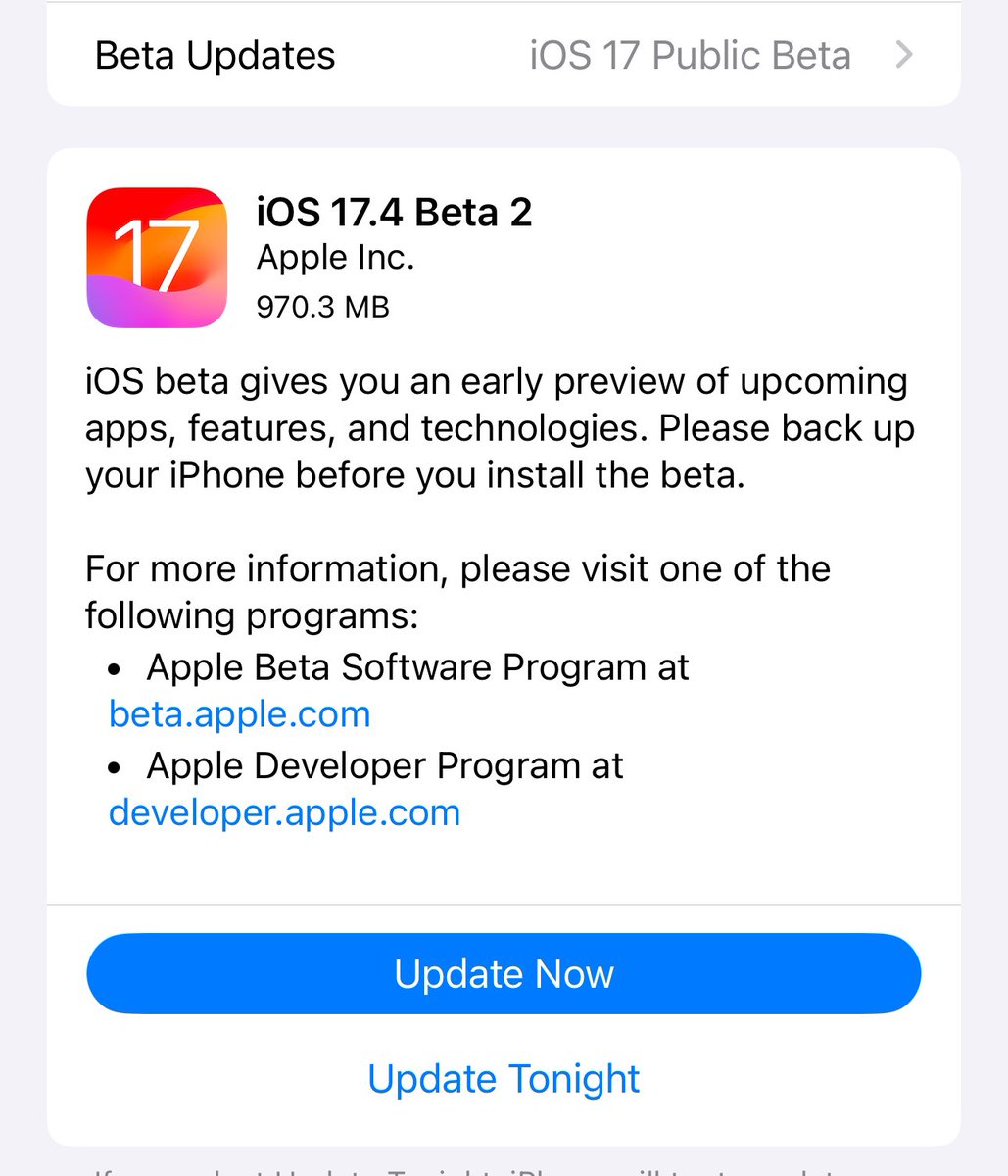 BrandonButch's tweet image. iOS 17.4 Public Beta 2 has been released!

Here’s what’s new: youtu.be/weH8RMhagQw