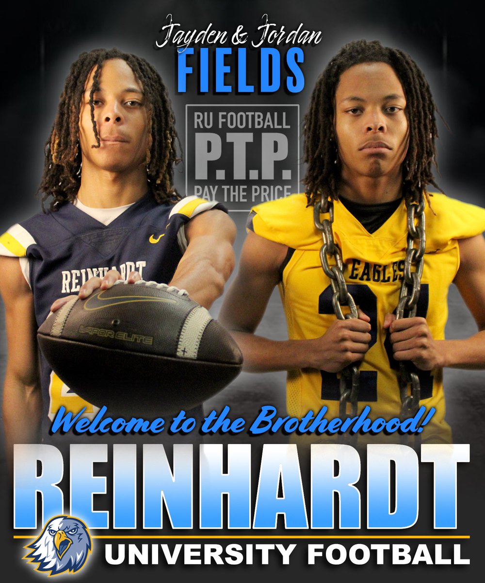 ReinhardtFB's tweet photo. Jayden and Jordan Fields, Welcome to the Brotherhood. 5’8 140lb and 5’8 143lb, Alexander HS #PTP #PayThePrice #PrepareTeamPassion https://t.co/enXZUih1sp https://t.co/50jpBztoCW https://t.co/TYywGVkKhF