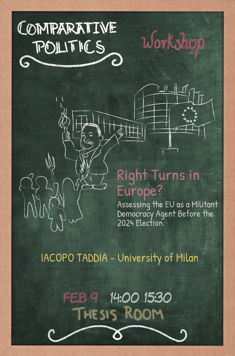 Iacopo Taddia will be giving a talk this Friday <a href="/CPWorkshop/">Comparative Politics Workshop at the GC</a> on "Right Turns in Europe? Assessing the EU as a Militant Democracy Agent before the 2024 Election" <a href="/GC_PoliSci/">GC PoliSci Program</a>
<a href="/iacopotaddia/">Iacopo Taddia</a>
<a href="/GC_CUNY/">The Graduate Center</a>