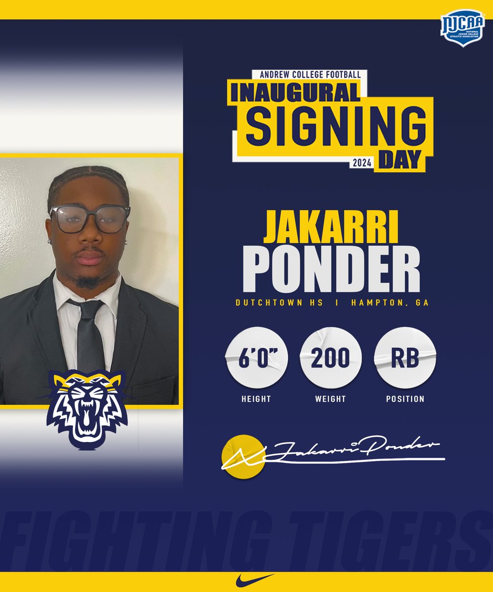 TigersAndrew's tweet photo. Welcome @_JakarriPonder to The Tigers Den! https://t.co/fwm6vACD3s