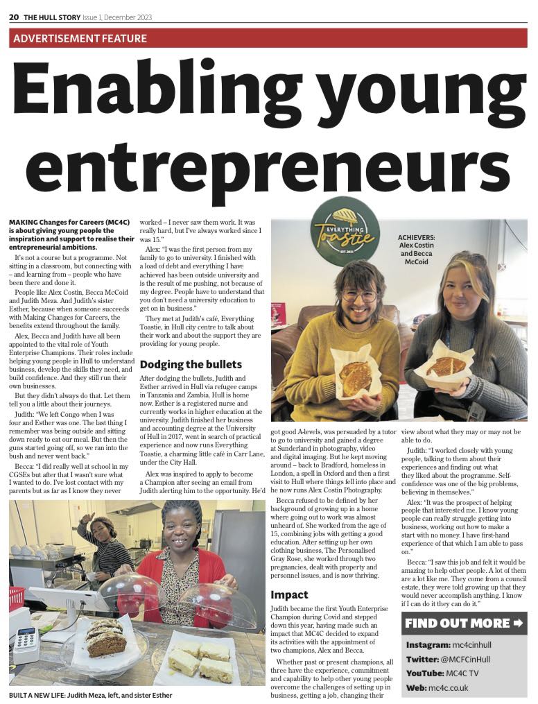 I am extremely pleased to be working in partnership with @philascough & @StoryHull to showcase what @Hullccnews Youth Enterprise & Microbusiness Team are doing in partnership to promote #enterpriseskills #youthentrepreneurship #beyourownboss
