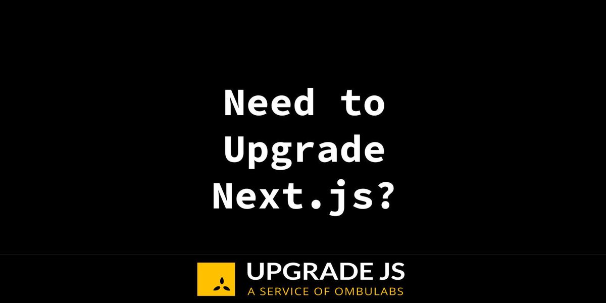 JS Upgrade tweet media