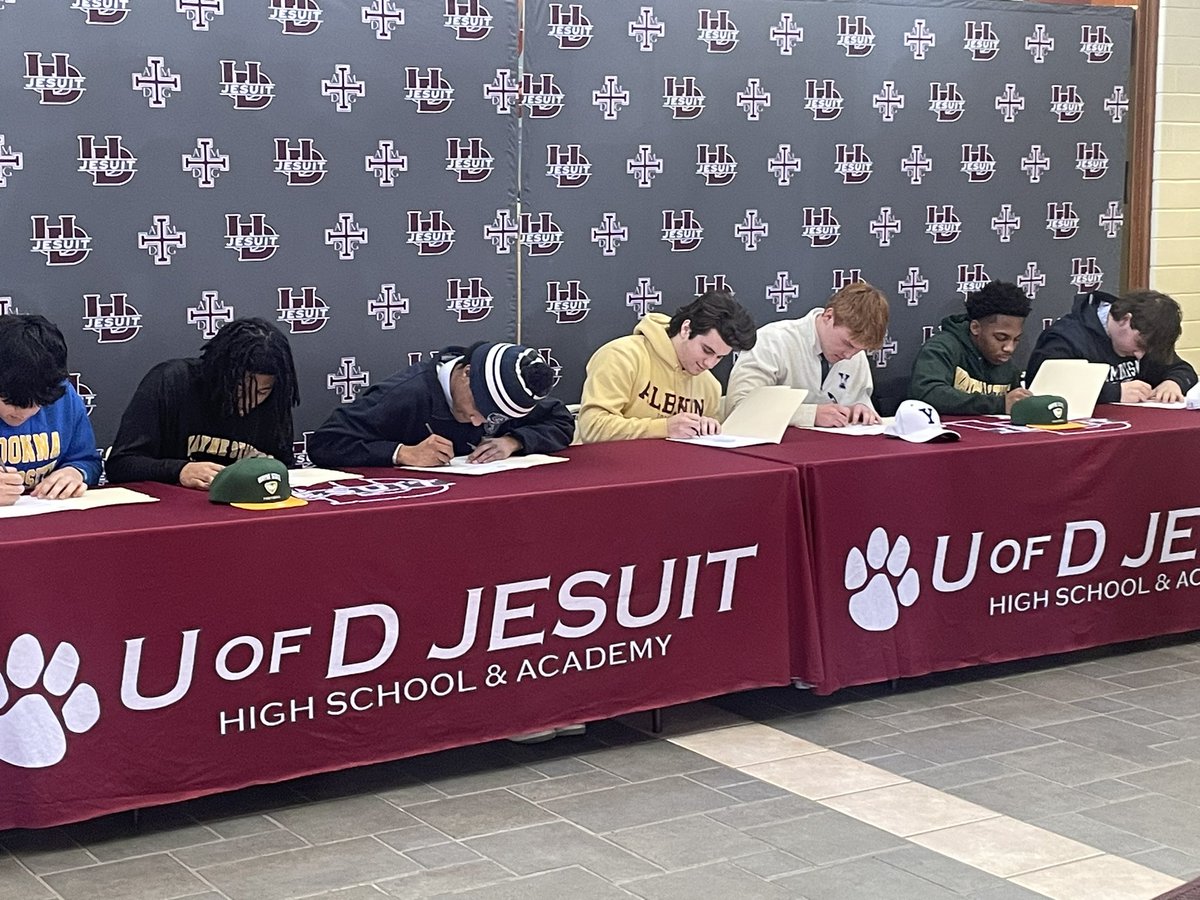 It is a proud day when our dudes sign to play at the next level! Congrats @jasirahaman_7 @CatoPhillip @MattBlaze1311 #AMDG #BTA