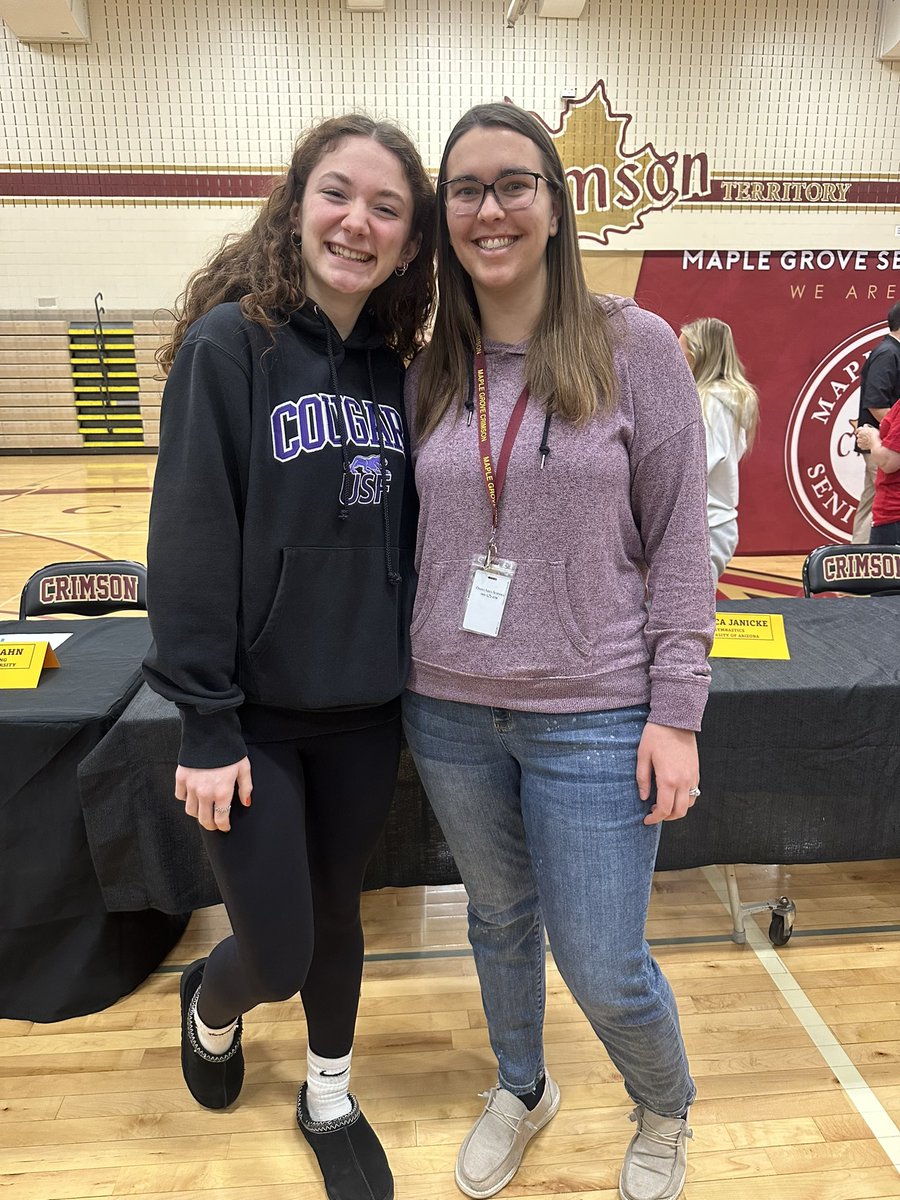 It’s official!!! 🎉 Erika signed on for tack and field at the University of Sioux Falls. They are so lucky to have you 😊🍁