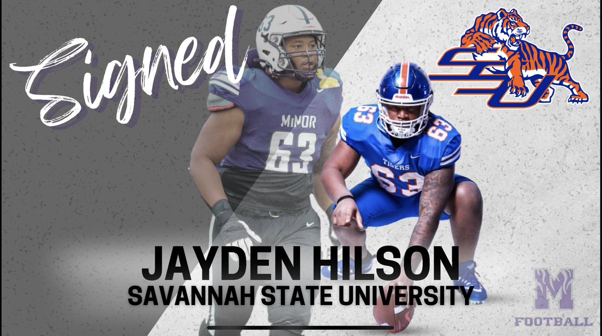 Congratulations to @JaydenHilson for signing to @SavannahStateFB ! 🐅🏈