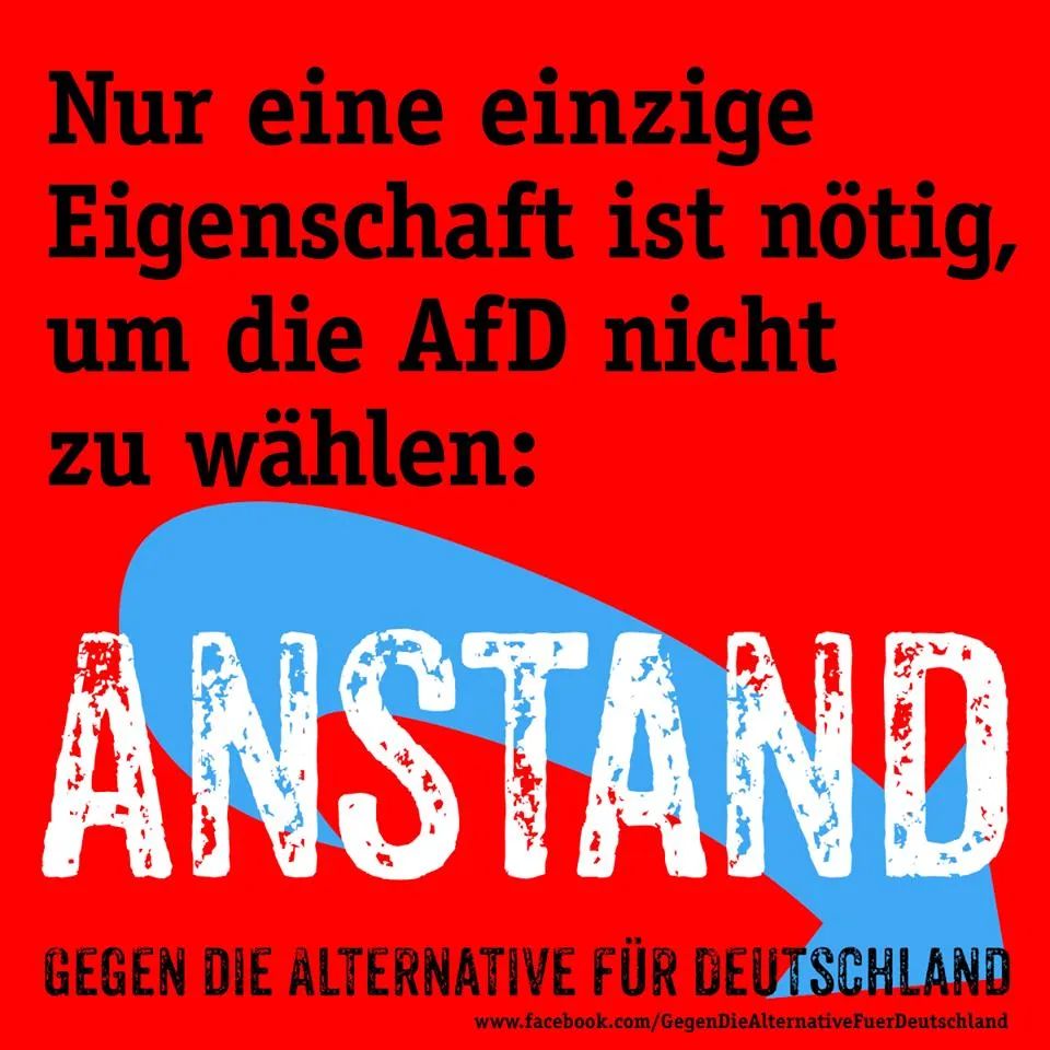 #LAUTgegenDenFaschismus

MINUS 5% in nur 5 Wochen #LAUTgegenRechts - aktuell steht die #AfD bei 18 Prozent 🤔 - WEITERMACHEN ❗

#AfDrausausdenParlamenten #AfDzerstoertDeutschland 
#afdistkeinealternative #AfDsindFaschisten #FCKNZS