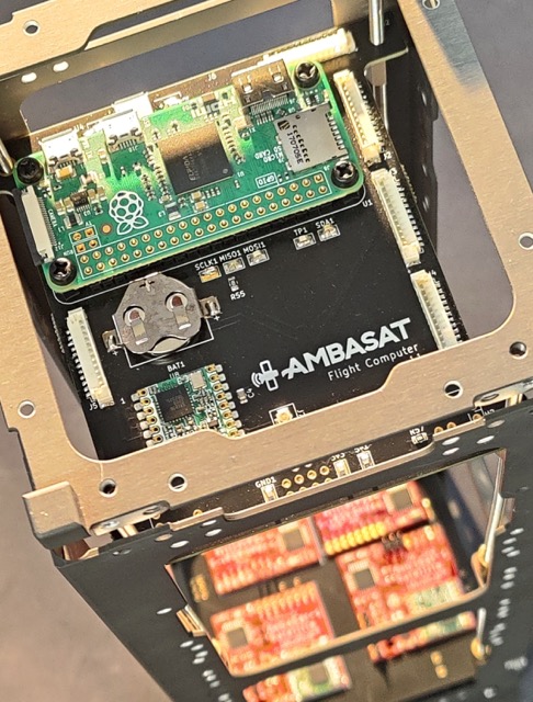 First show and integration testing of the AmbaSat Flight Computer, 3U CubeSat frame, Flight Trays and AmbaSat-1 ChipSats. Gratitude to <a href="/GASPACS_CubeSat/">USU GASPACS CubeSat Team</a> for providing a solid foundation with their flight-proven engineering. #SpaceTech #CubeSat