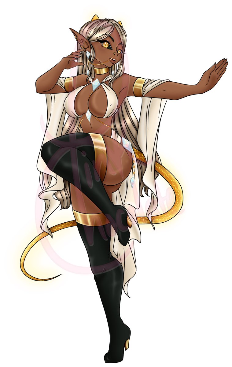 Pinkuchokoreto's tweet photo. First rendered piece of 2024, my beautiful OC, Pyri 💛

Personal character; please do not save! https://t.co/o8lKFDEjV3