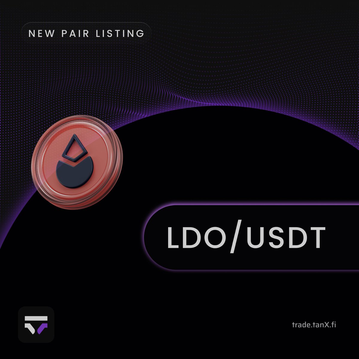 tanXfinance's tweet photo. We're blowing the lid(o) off our newest token 🤯

$LDO by @LidoFinance is now on tanX 🔥

Trade LDO/USDT on tanx now 👉 https://t.co/LksqSgx1P6 https://t.co/iKMHfuvexU