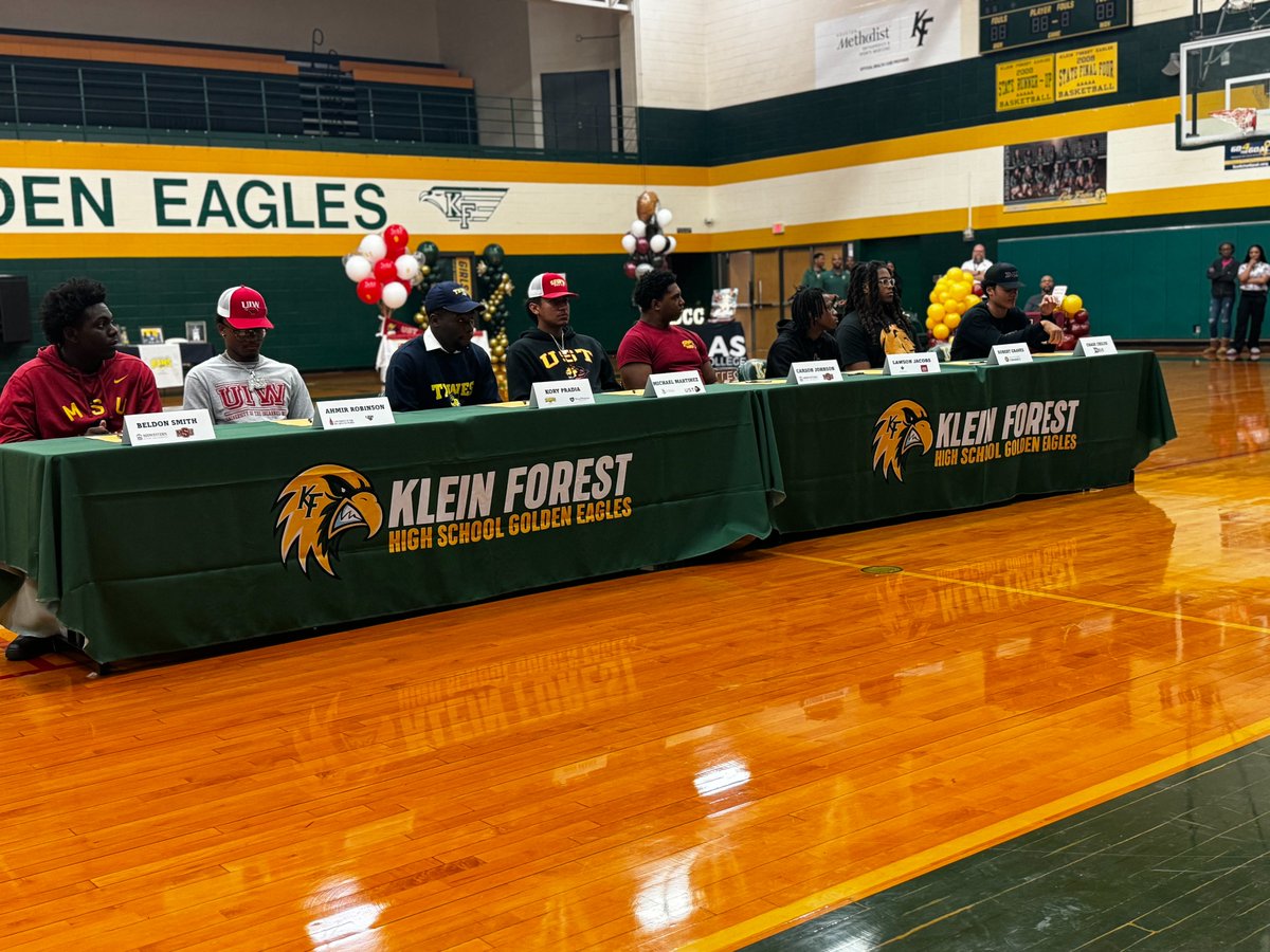 It’s a great day to be an Eagle. We are extremely excited for these great young men who signed their NLI today. Great job representing “The Forest”. Congratulations and keep Soaring.
