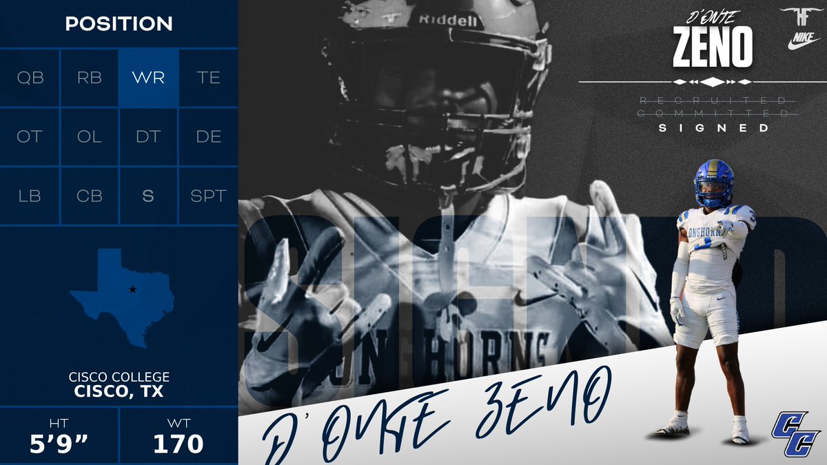 Please join us in congratulating Homer Ware and D'onte Zeno(Class of 2024) on signing with Cisco College to continue their education and football career! 

From everyone at HFISD, we are so proud of you!
#WeAreHFISD #HornsUp #409Sports #txhsfb #NSD24