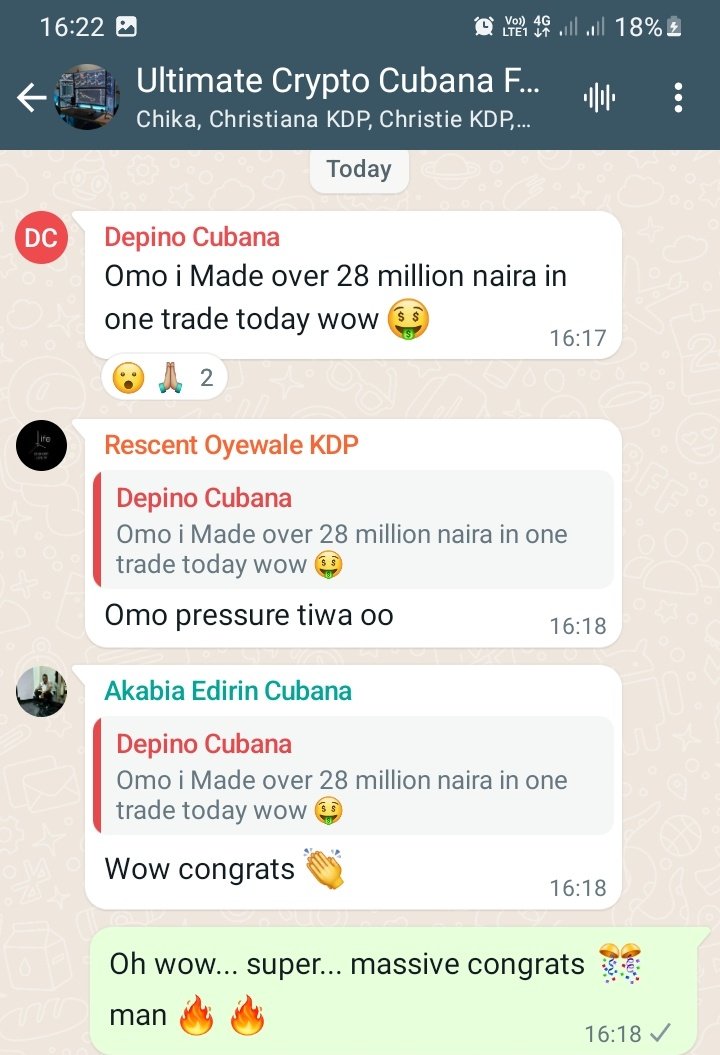 One of our Crypto Cubana students made N28,000,000+ today oooooo Crypto trading is a game changer... Don't be left out... Join here crypto.cliqcourses.com #NGARSA
