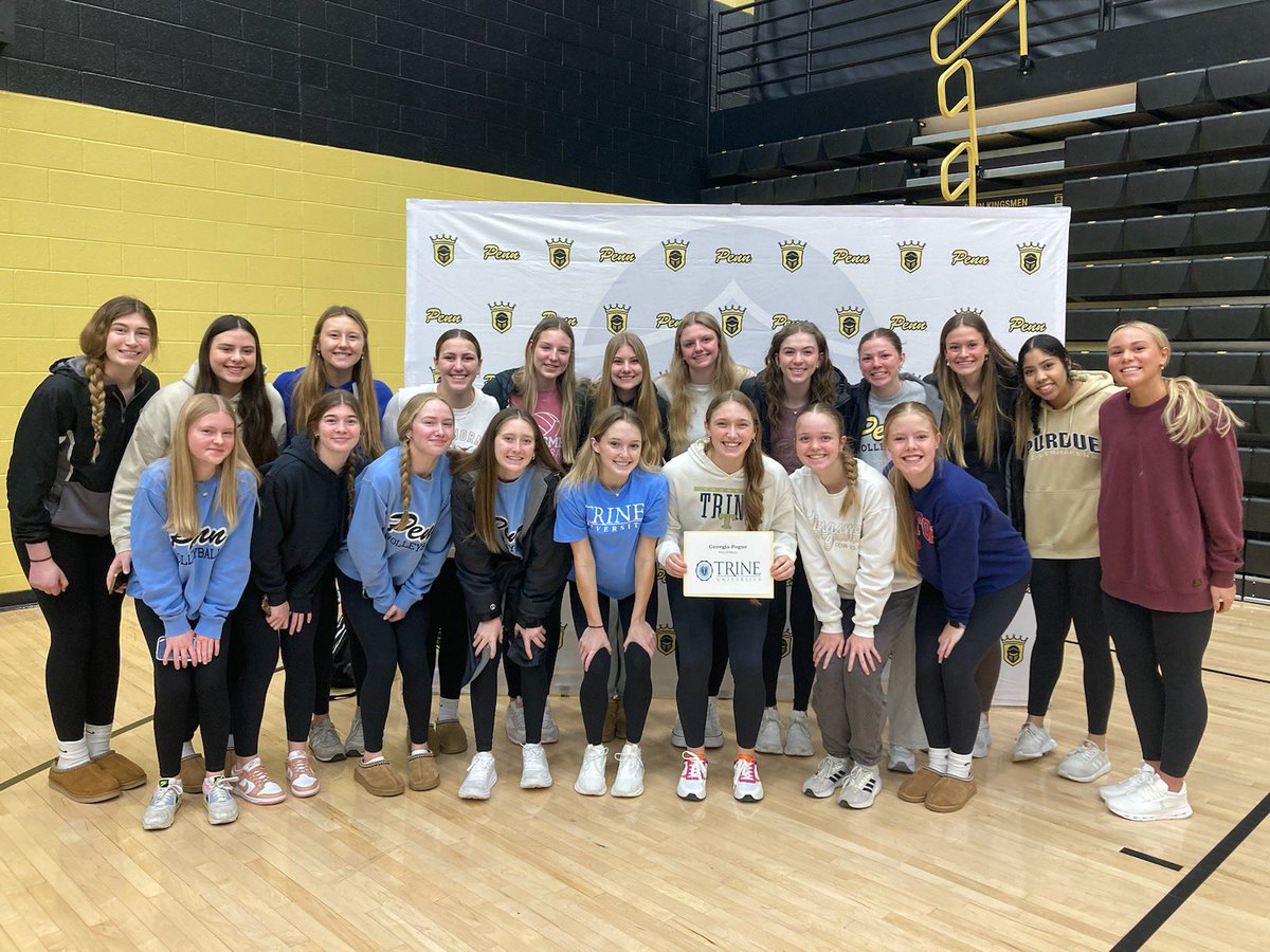 PennHS_VB's tweet image. PVB supporting Senior setter Georgia Pogue on National Signing Day! #pvb #phm #pennvball #srcommit #TrineThunder