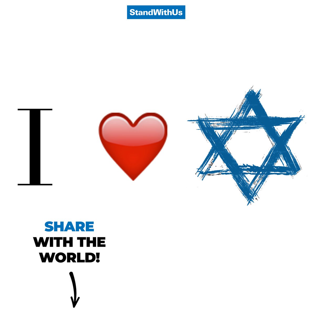 StandWithUs's tweet image. SHARE if you love #Israel as much as we do! 🇮🇱