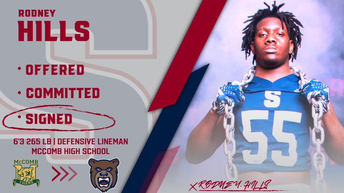 SMCC_Athletics's tweet photo. We want to welcome Rodney Hills to the Bear family! #ComeToTheSouth https://t.co/R2UwN2Cnfe