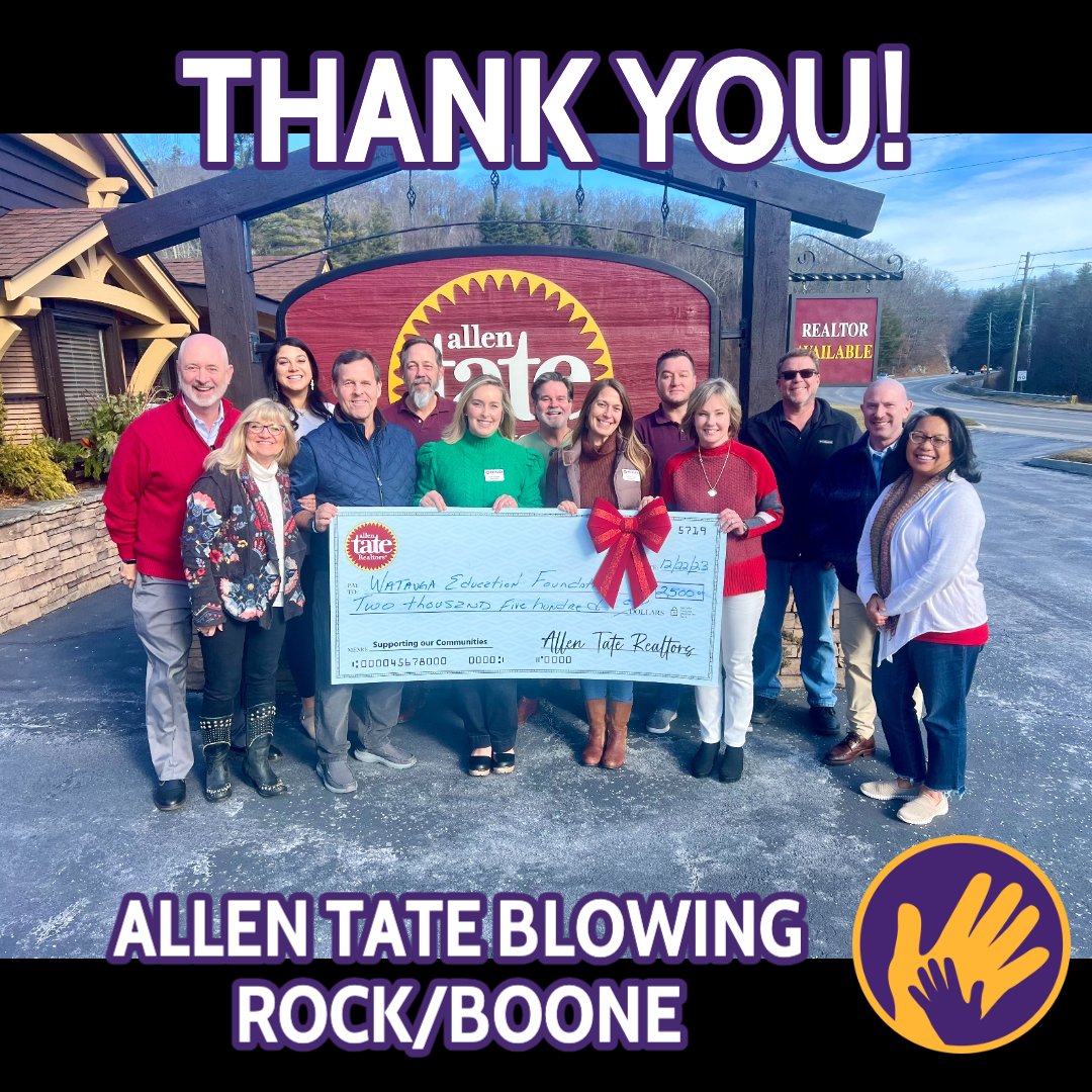 Thank you @allentatehighcountry for supporting wataugaeducationfoundation.org, year after year, through your annual FUNDay event that benefits location education! You are helping us make a difference in the lives of teachers and students! #WeAreWatauga #wef4wcs
