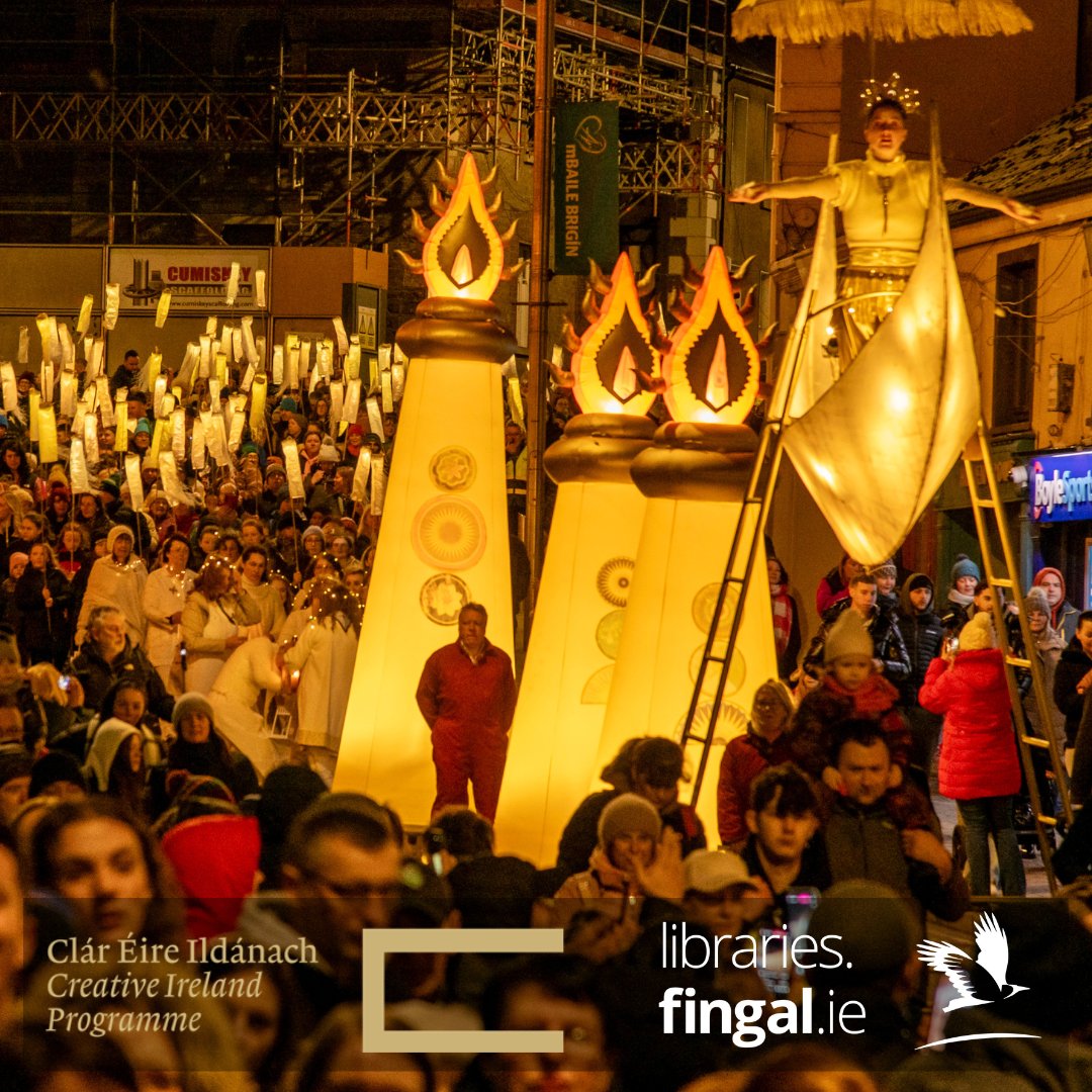 A beautiful parade of light through Balbriggan. This spectacular, illuminated procession through Balbriggan on Monday 5th February was part of the #FingalLibraries / #CreativeIreland programme of events marking #StBrigidsDay. @FingalCoCo @CreativeIrl #Imbolc #FestivalofLight