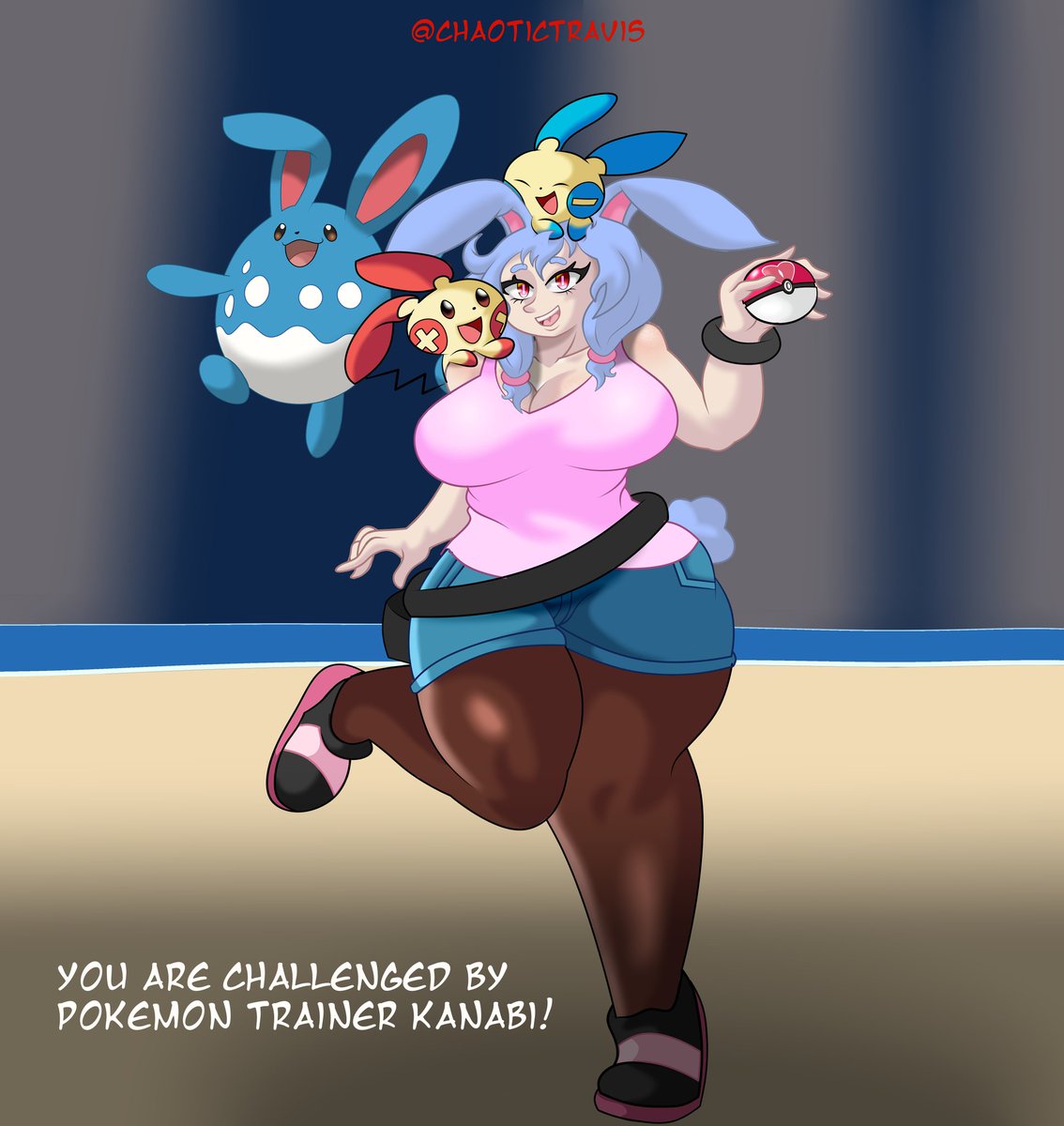Chaotic_Travis's tweet photo. You are challenged by Pokemon Trainer Kanabi! Get ready for a battle! https://t.co/fZypXNUqOs