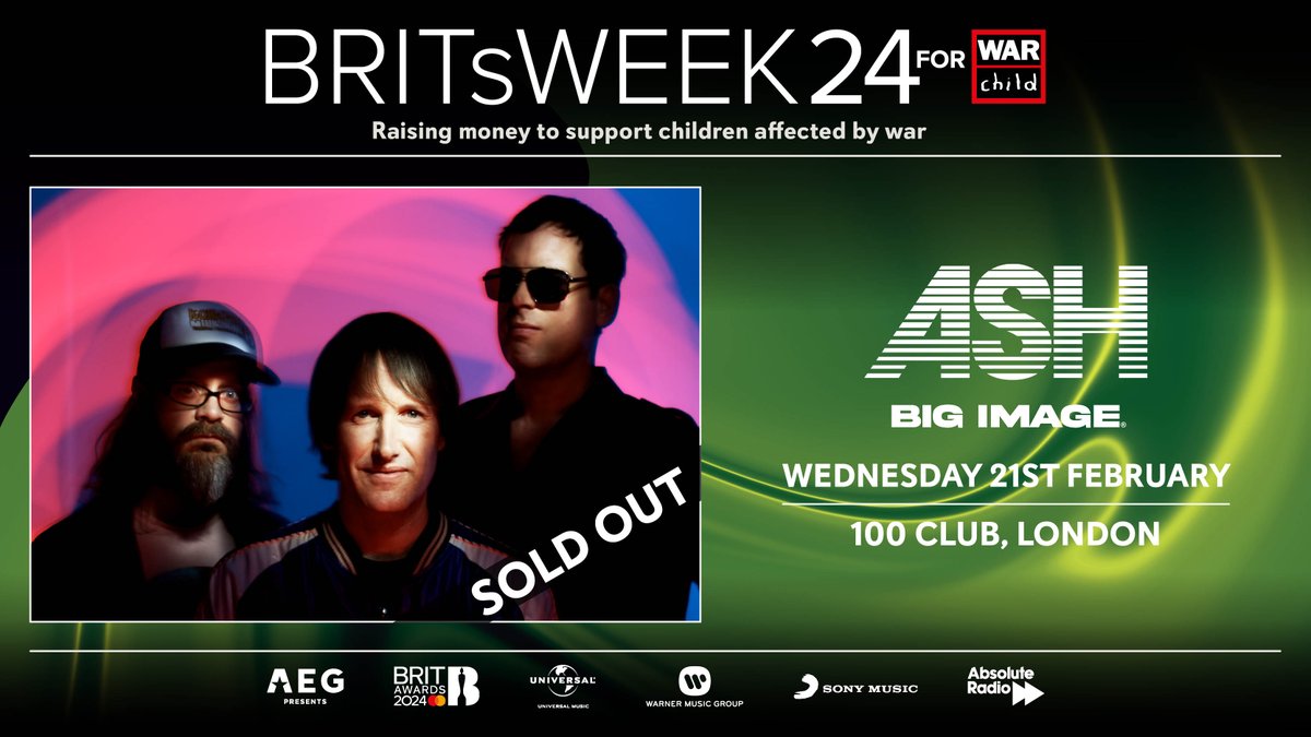 Join us for an epic night with the legendary @ashofficial at @100clubLondon on 21 February during #BRITsWeek 2024! Don't miss out on this chance to win tickets and experience their timeless rock sounds live. Enter our prize draw now: bit.ly/42vsCG9