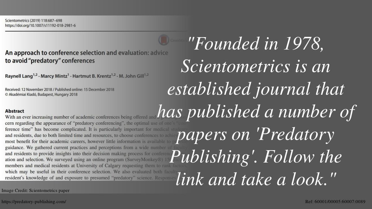 If you are interested in #PredatoryPublishing, you might be interested in seeing some of the papers that have been published. #ArticlesOnPredatoryPublishing @springerpub @Scopus @marcymintz buff.ly/3IPEUPr