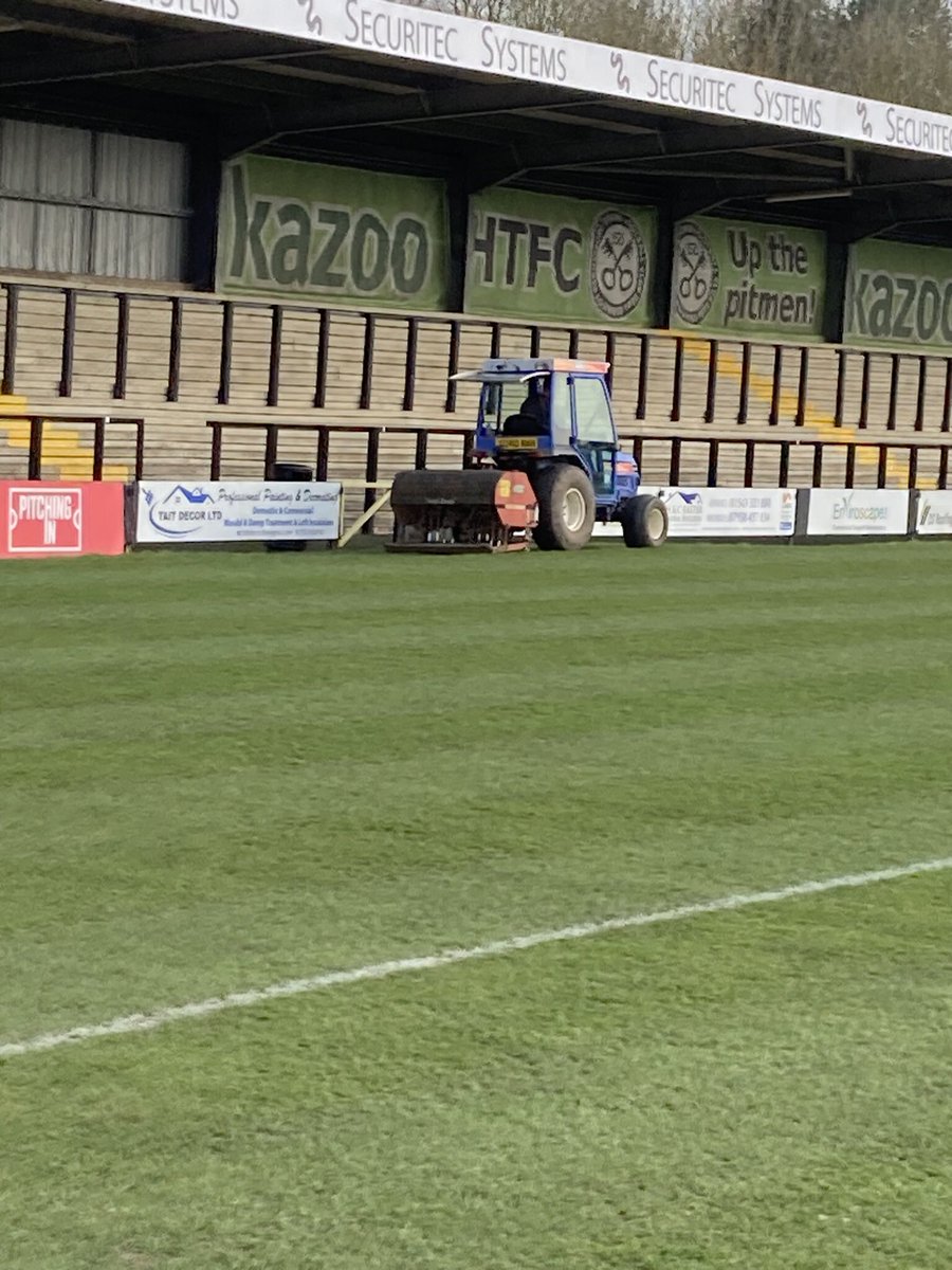 A big thankyou to Paul Myton for doing a tremendous job verti draining Hednesford town football club