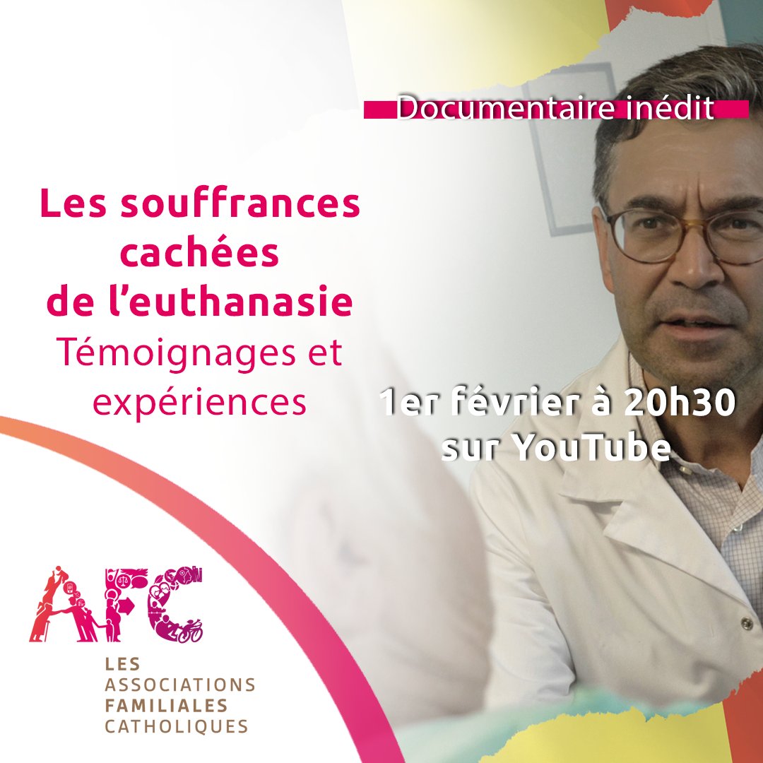 afcParis's tweet photo. Ce soir 7 février 20h, venez rejoindre les AFC pour regarder le film « Les souffrances cachées de l’euthanasie »
à Saint Antoine de Padoue, 52 Bld Lefebvre, suivis d'une séance de questions réponses avec un médecin en unité de soins palliatifs. https://t.co/k1WkBXxQ9j
