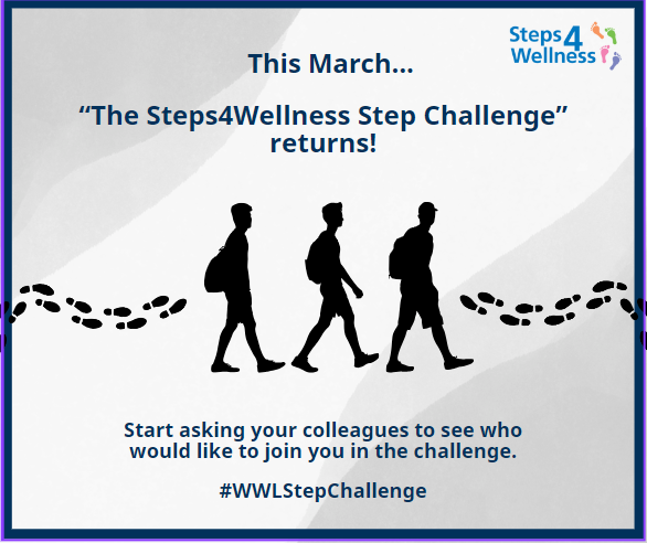 Steps4Wellness's tweet photo. @WWLNHS It's back after popular demand!!
"The Steps4Wellness Steps Challenge " to commence from March 1st
More details coming soon
#WWLStepChallenge https://t.co/soKhzjO1J2