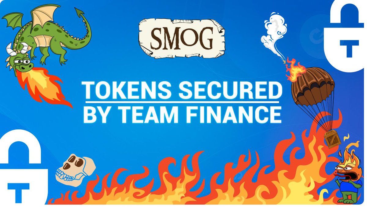 Ancient tales whisper of vaults within <a href="/TeamFinance_/">Team Finance</a> 's lair, the only stronghold to resist $SMOG's fury. 🐉

Crafted from impenetrable contracts and ancient magic, they stand as the crypto world's defence against the dragon's wrath. 🔥

LP locked 🔒

solana.team.finance/view-coin/4i7z…