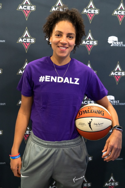 Pro basketball star and #ENDALZ Athlete, @C_Burdick11, joined the fight to end Alzheimer’s in honor of the late Coach Pat Summitt and her Nana. #NGWSD
