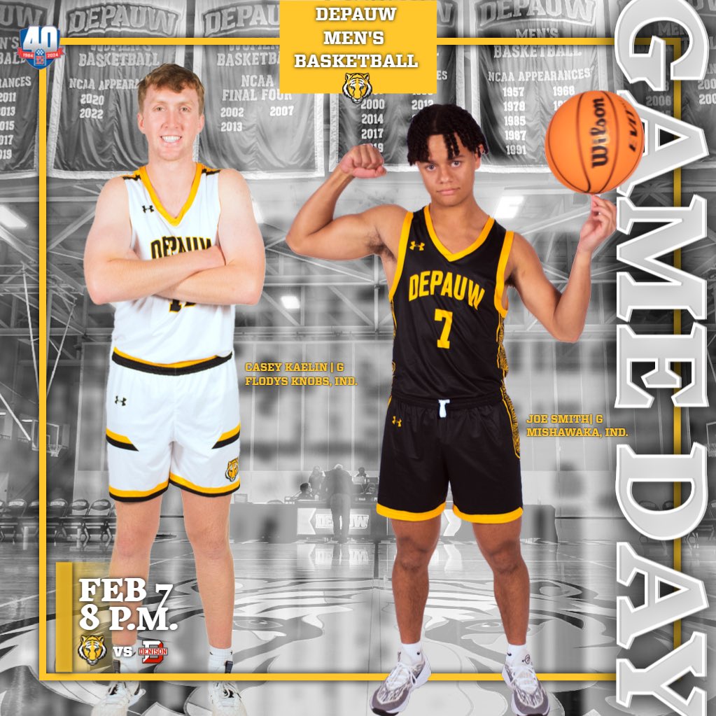 Following the women's game at 8 p.m. the @DePauw_MBB team take on the Big Red for its @DePauw_SAAC showout game! You can watch both games by clicking the link below! depauwtigers.com #TeamDePauw #d3hoops