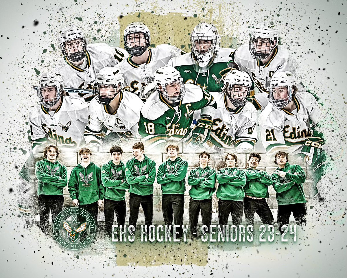 Senior Day tomorrow (Thursday - 2/8) vs. Buffalo at Braemar. Puck drops at 7pm. 

Please come early to help celebrate the 12 Hornet senior players and managers! Ceremony immediately following JV game.