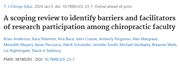 PalmerResearch's tweet photo. #ICYMI check out this collaborative research article between
@PalmerCollege
and
@PalmerResearch
on #research participation among #ChiropracticFaculty https://t.co/VtudykbtpR https://t.co/Rf1X4vzM8e